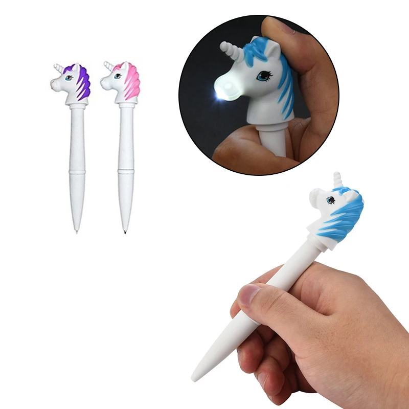 Глобальный единорог мультфильм Фонарь ручка креативный Мультфильм светящийся