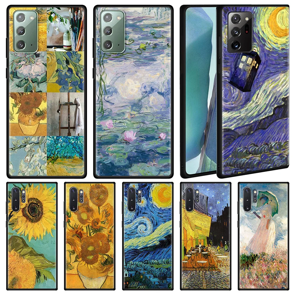 

Van Gogh Aesthetics Phone Capa for Samsung Note 20 Ultra 10 Plus 10Lite 9 8 Soft Case for Galaxy M31 M30s M51 M31s Tpu Cover
