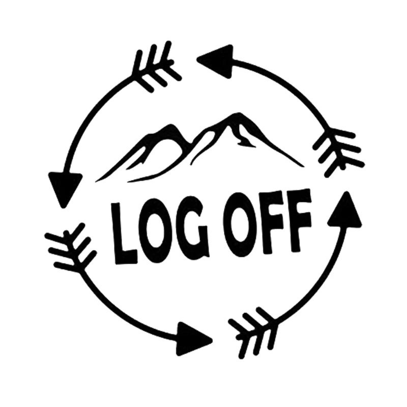 

15*15cm Fashion Personality Creativity Classic Attractive Log Off Mountain Hiking Camping Decal Sticker