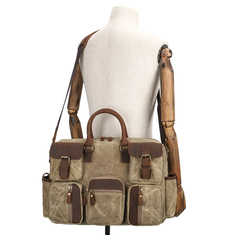 Холщовые сумки мессенджеры M209 дизайнерские винтажные через плечо для ноутбука