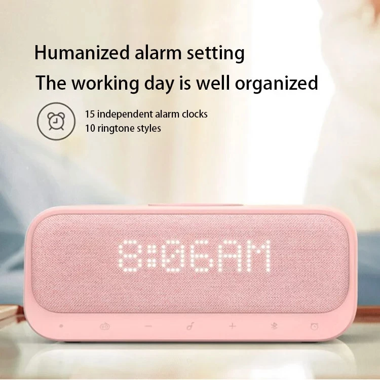 anker bluetooth speaker home fm radio stereo subwoofer wireless charging alarm clock speaker for iphone xiaomi huawei charging free global shipping