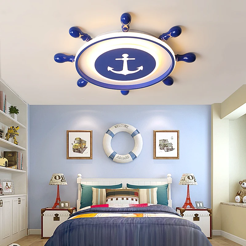 

Pirate Dream Modern led ceiling lights for children room boy kids room bedroom blue color ceiling lamp fixtures free shipping