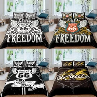 american route 66 bedroom bedding set 23 pcs duvet cover pillowcase home textiles single twin double queen king size