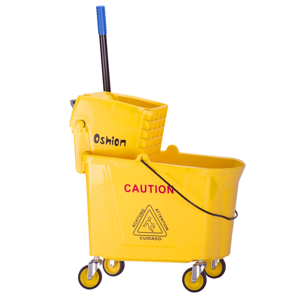 

Quart Side-Press Wringer Combo and Wavebrake Mopping System Bucket, 36L 34Quart 9.5Gallon Yellow[US-W]