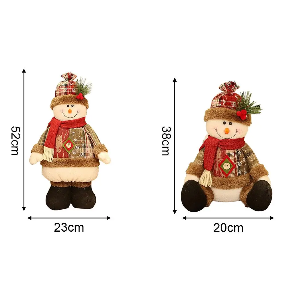 Big Size Christmas Dolls Santa Claus Snowman Elk Toys Xmas Figurines Gift For Kid Red Tree Ornament Home Decor | Дом и сад