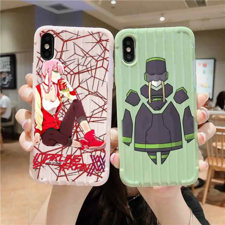 Чехол для телефона Darling in the FranXX с текстурой на колесиках IPhone 11 Pro Max X XS MAX 8 7 6S Plus