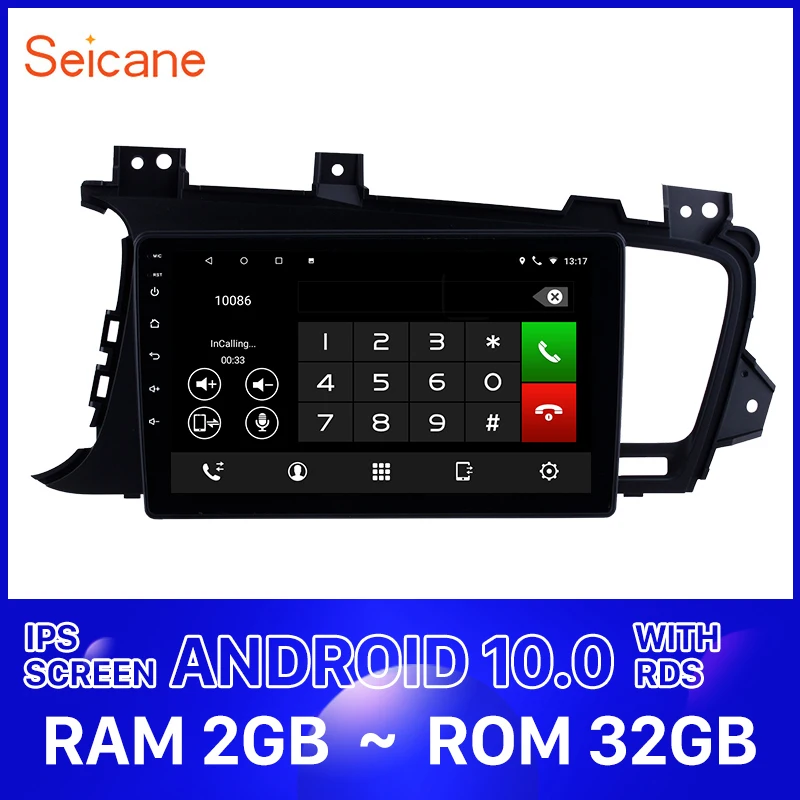 Автомагнитола Seicane 9 дюймов Android 10 0 GPS радио мультимедийный плеер для 2011 2012 2013 2014 Kia