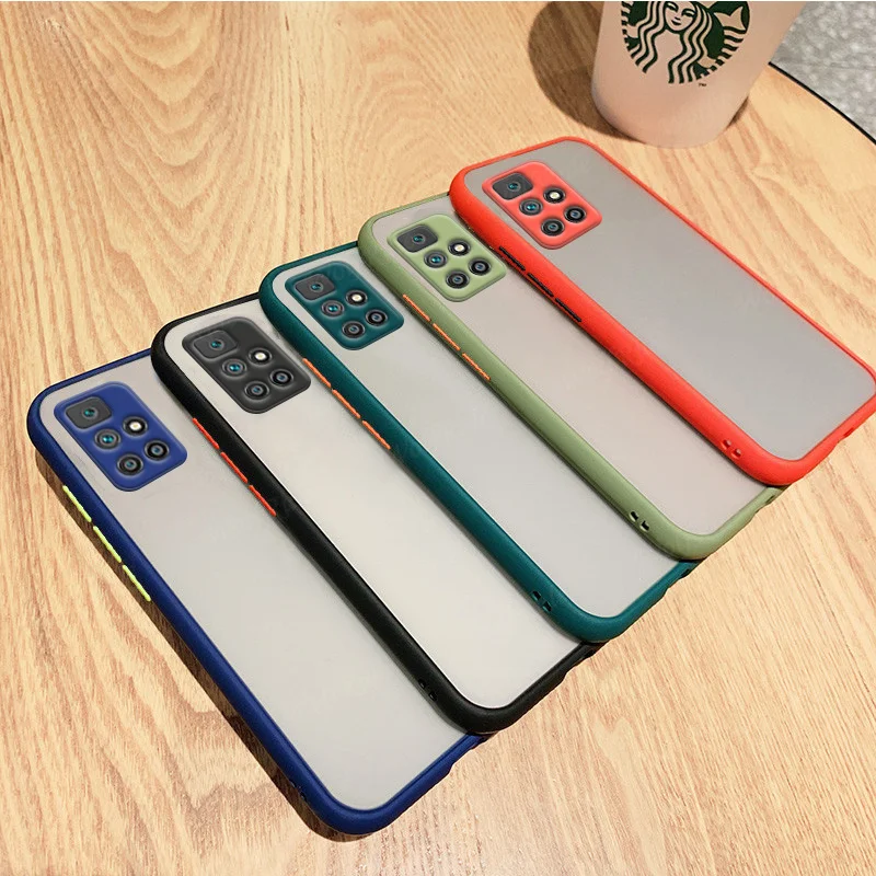 shockproof phone case back cover for xiaomi redmi 10 case for redmi 10 luxury matte translucent fundas for redmi 9c 9t 10 capas free global shipping