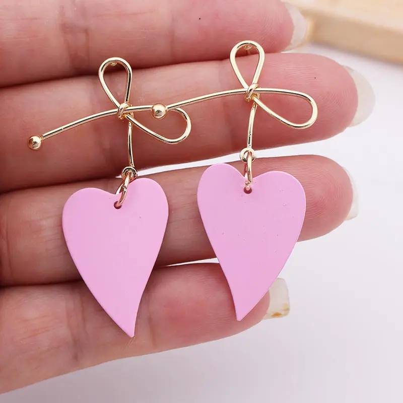 553 Pink Ретро женские модные свадебные Эффектные серьги для свадебной вечеринки элегантные золотые металлические геометрические длинные серьги-висюльки подарок - Окраска металла: 553 Pink