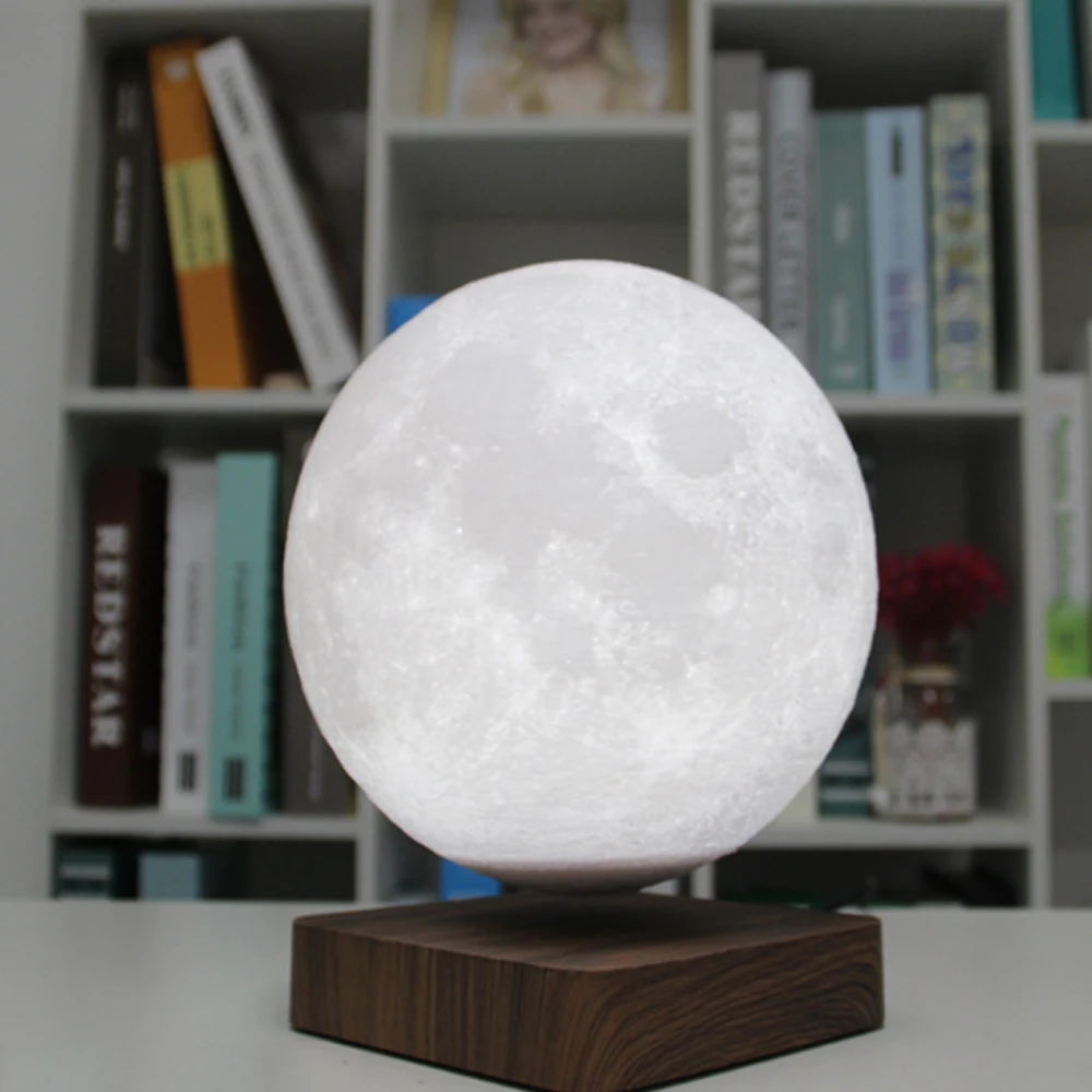 저렴한 문 램프 크리 에이 티브 3D 자기 부상 LED 밤 빛 회전 문 부동 램프 홈 인테리어 휴일 DIY 패션 선물