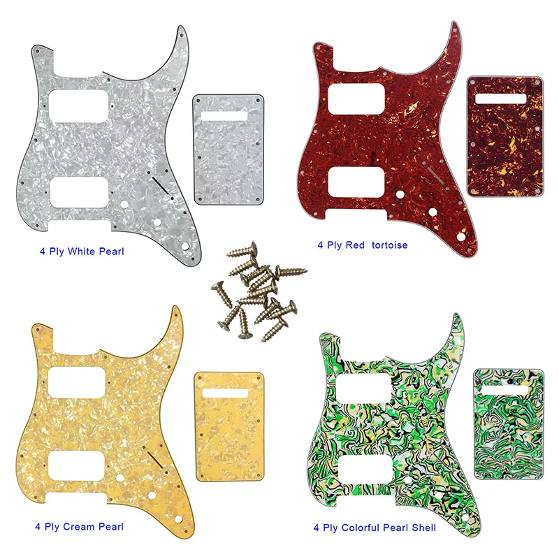 

Guitar Parts - For US 11 Screw Hole Standard Strat ST HH Humbucker Guitar Pickguard & Back Plate Scratch Plate