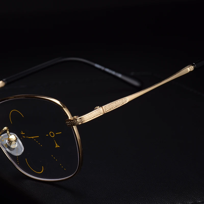 Прогрессивные очки с диоптриями Для мужчин по рецепту Оптические Близорукость