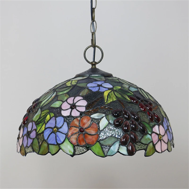 FUMAT виноград вишня Орхидея колибри Тиффани подвесной светильник разноцветный