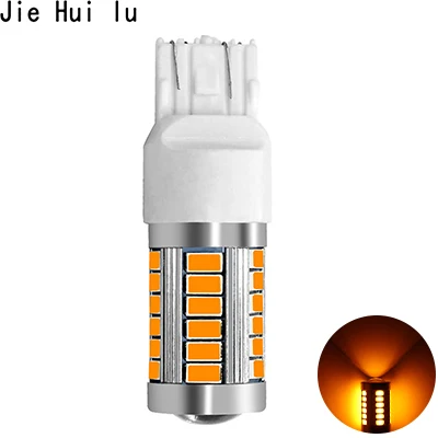 7443 Amber 1156 1157 P21/5 Вт BAY15D супер яркий 33 SMD 5630 5730 светодиодный стоп-сигнал светильник s противотуманная фара 21/5W Автомобильные фары дневного света светильник стоп лампы 12V - Испускаемый цвет: 7443 Amber
