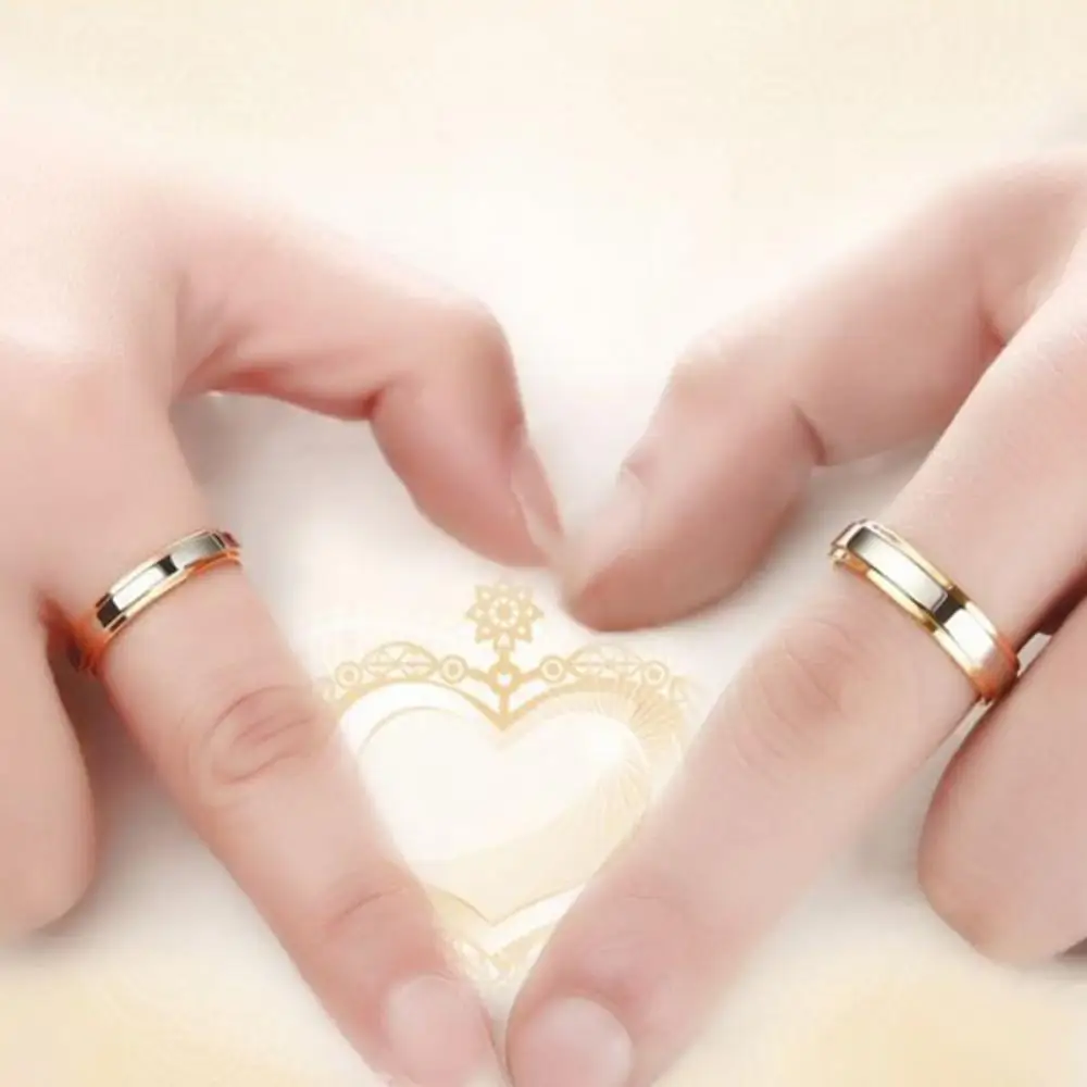 

80% Hot Sale Fashion Lover Couples Women Titanium Steel Engagement Wedding Ring Band Jewelry