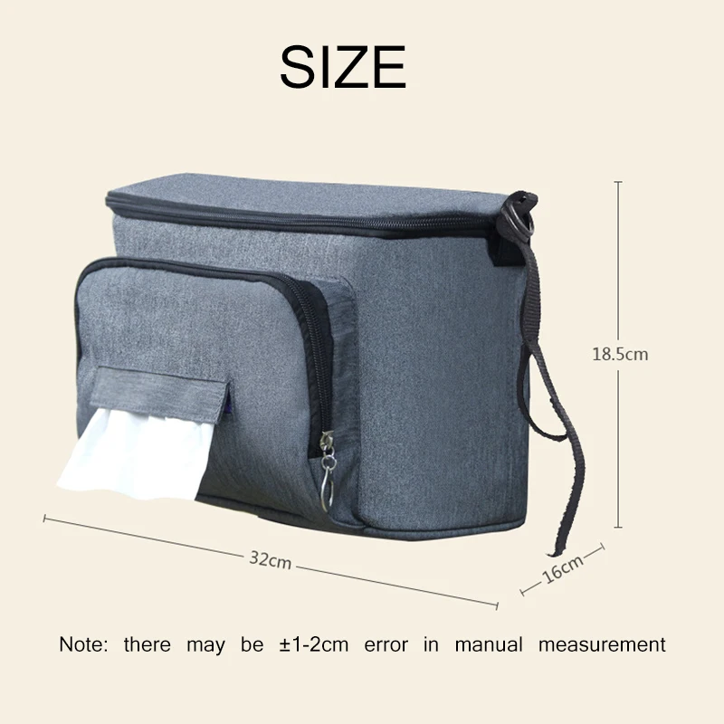 

Baby Stroller Bag Mummy Organizer Bag Nappy Diaper Bags Side Hanging Carriage Buggy Pram Cart Basket Baby Stroller Accessories