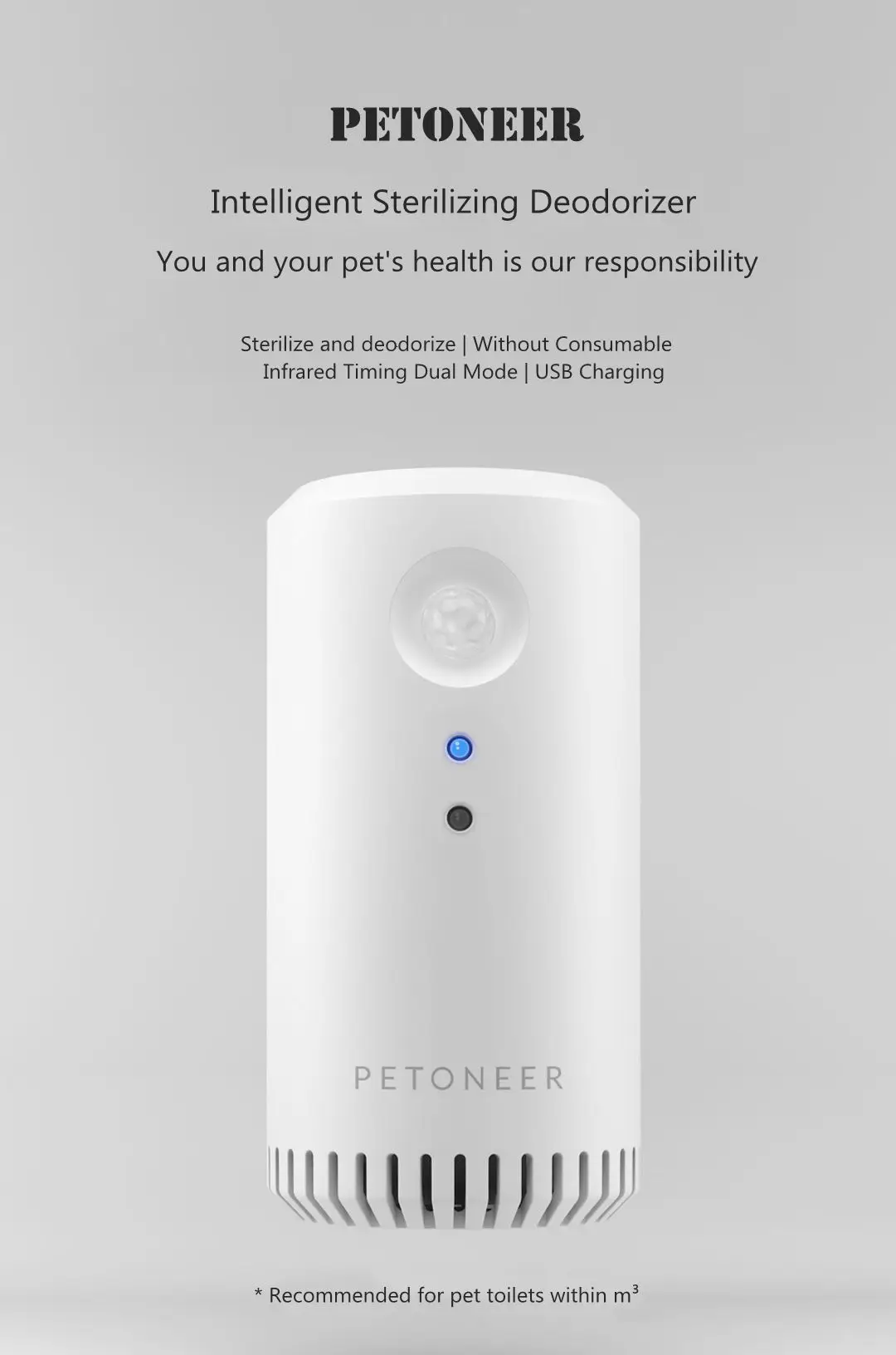 Xiaomi youpin PETONEER очиститель воздуха, умный очиститель запаха для домашних животных, многофункциональный освежитель воздуха, стерилизатор, дезодорант