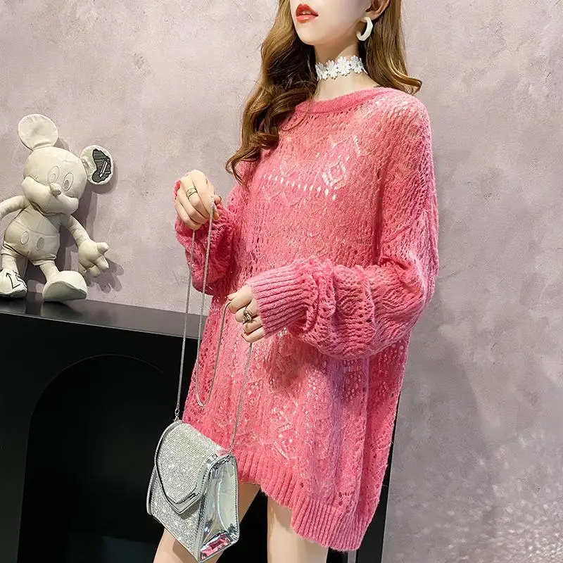 

Cheap wholesale 2021 spring summer autumn new fashion casual warm nice women Sweater woman female OL purple sweater BAy129