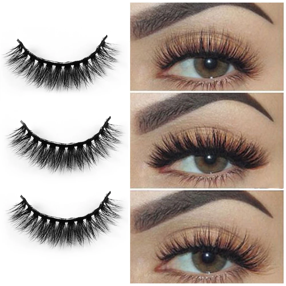Новая мода 5 пар 3D норковые накладные ресницы перекрещивающиеся пушистые для