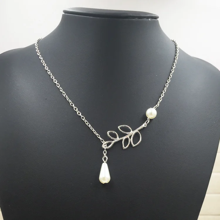 Лидер продаж 2023 ожерелья и подвески серебряного цвета с большими листьями