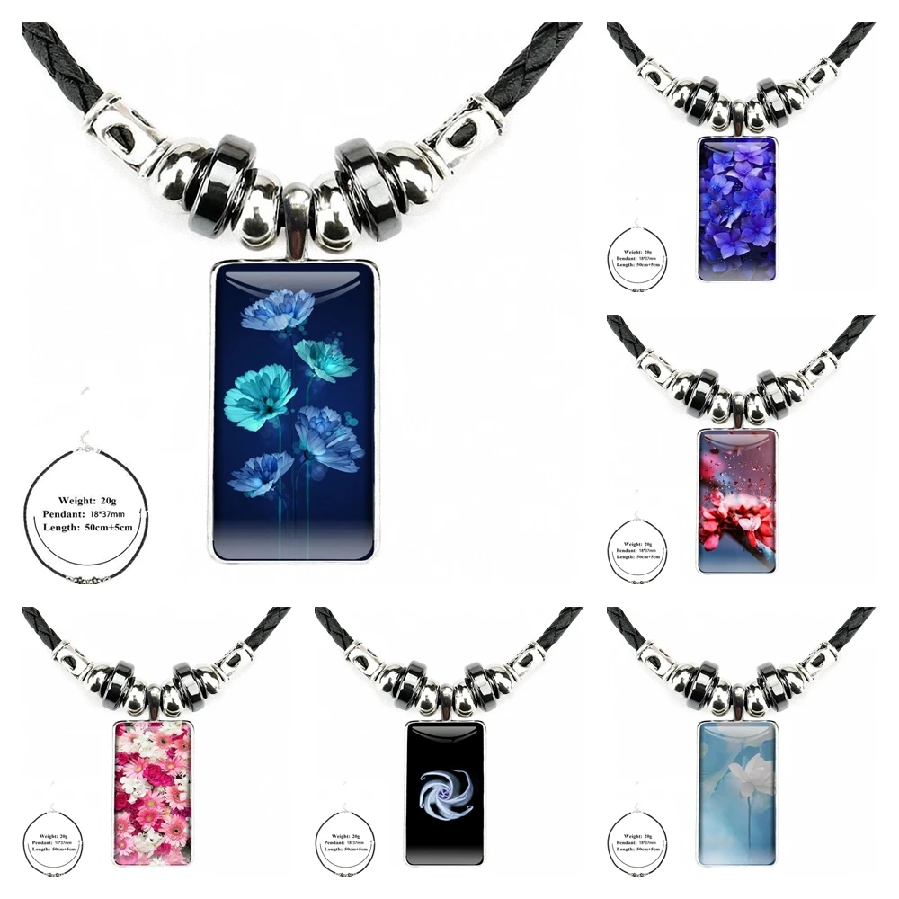 Недорогие мужские цветы для женщин модные ювелирные изделия ожерелье из черного