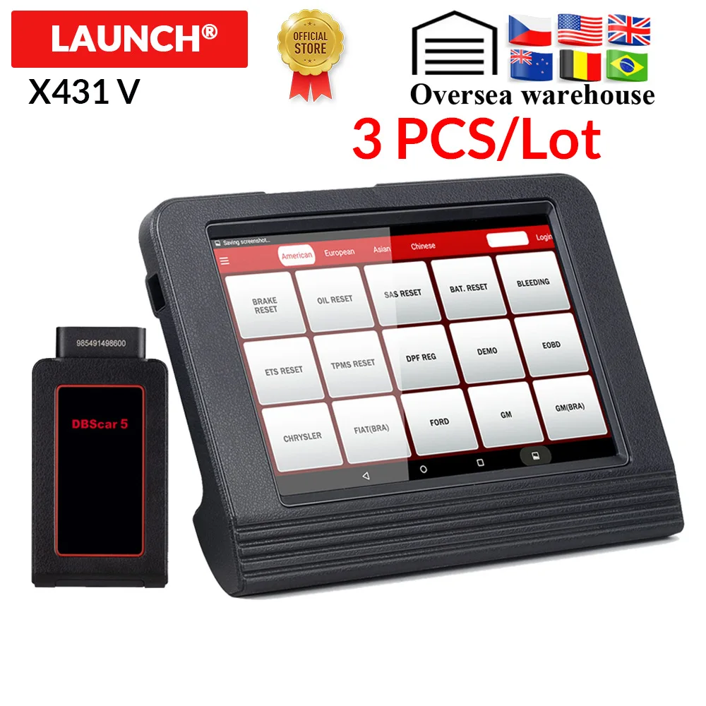 LAUNCH X431 V car full system diagnostic obd2 wifi/bluetooth code reader support DPF SAS BMS 11 reset ECU coding actuation test |