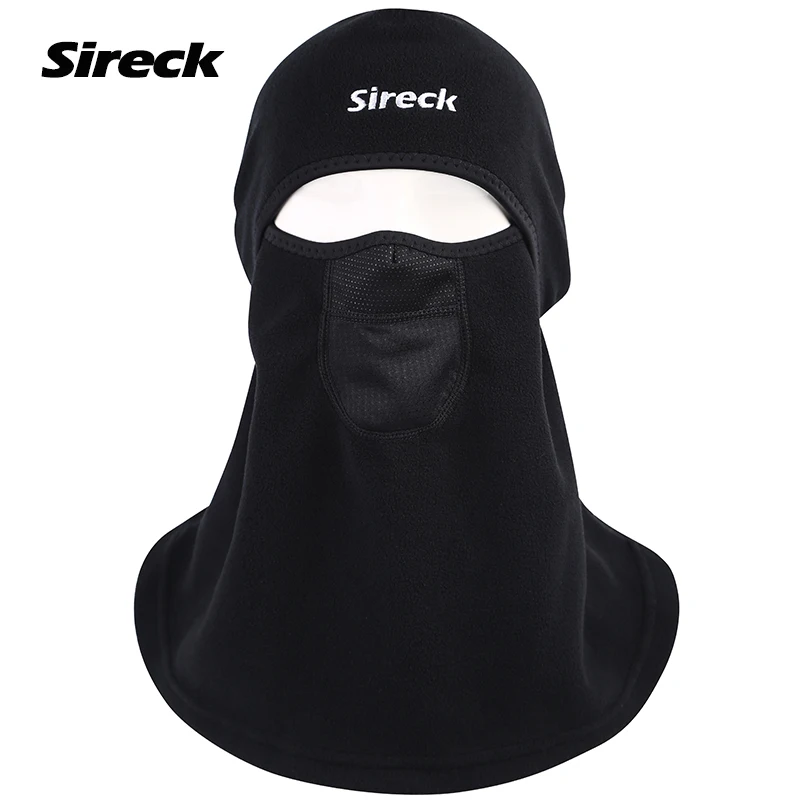 Sireck, кепка для бега,, зимняя, флисовая, тепловая, дышащая, водонепроницаемая, для шоссейного велосипеда, велосипеда, мотоцикла, бега, велоспорта, шапка для мужчин, Gorra - Цвет: LF7128 Black