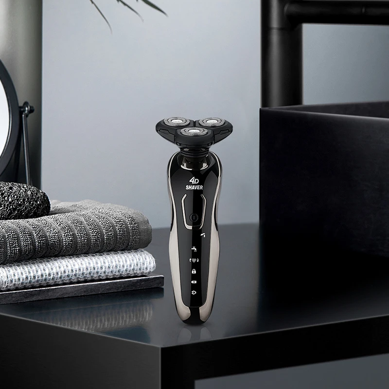 Бритва электрическая для лица мужчин 3D плавающее лезвие моющаяся USB