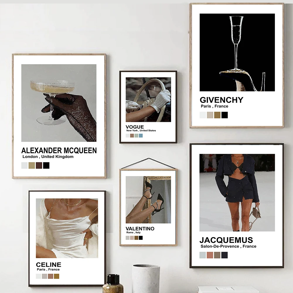

Fashion Posters Luxury Poster Vogue Canvas Painting Prints Nordic Modern Wall Art Pictures Decoration For Living Room Home Decor