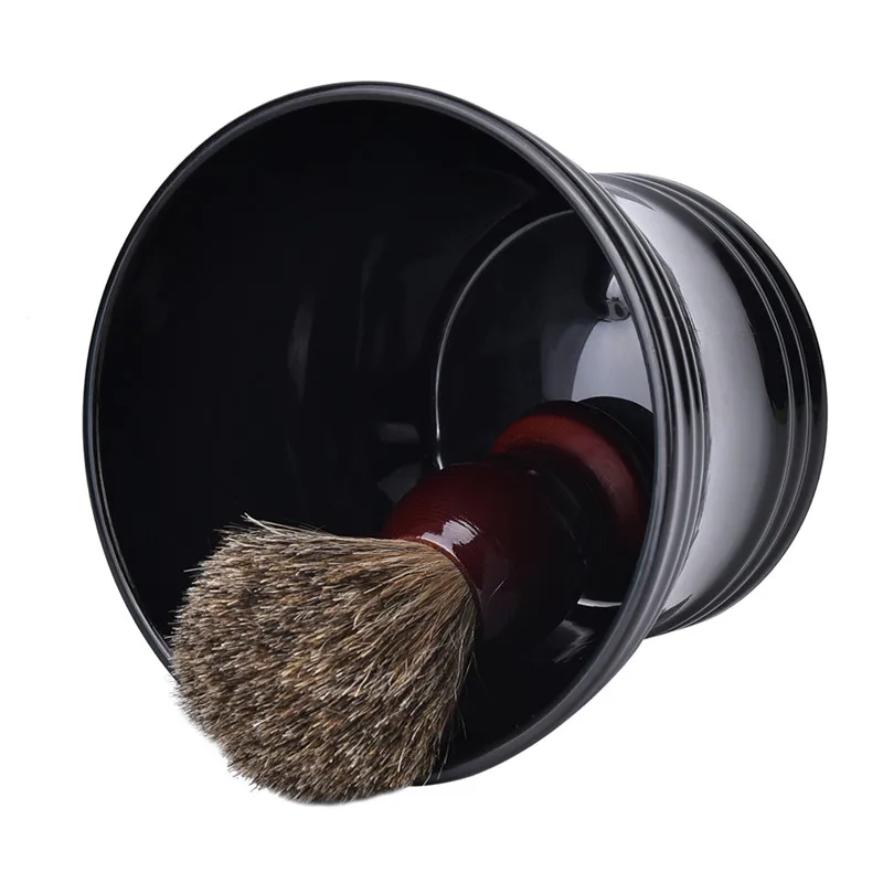 

2018 Hot JETTING 1Pcs Men Shaving Durable Brush Bowl Mug Resin Acrylic Shave Soap Cup Black