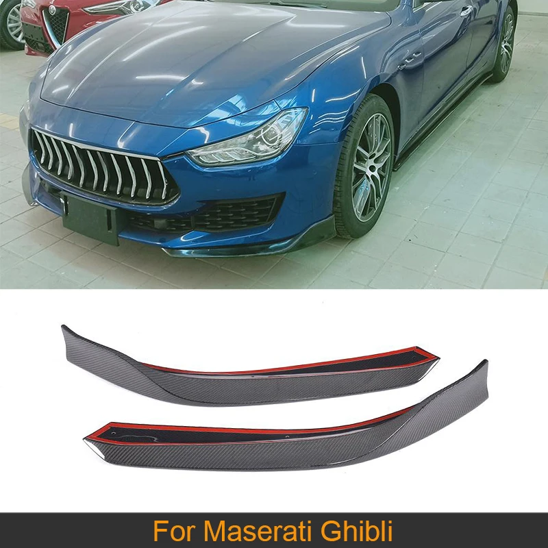Разветвители для губ переднего бампера из углеродного волокна Maserati ghiсот Base Sedan