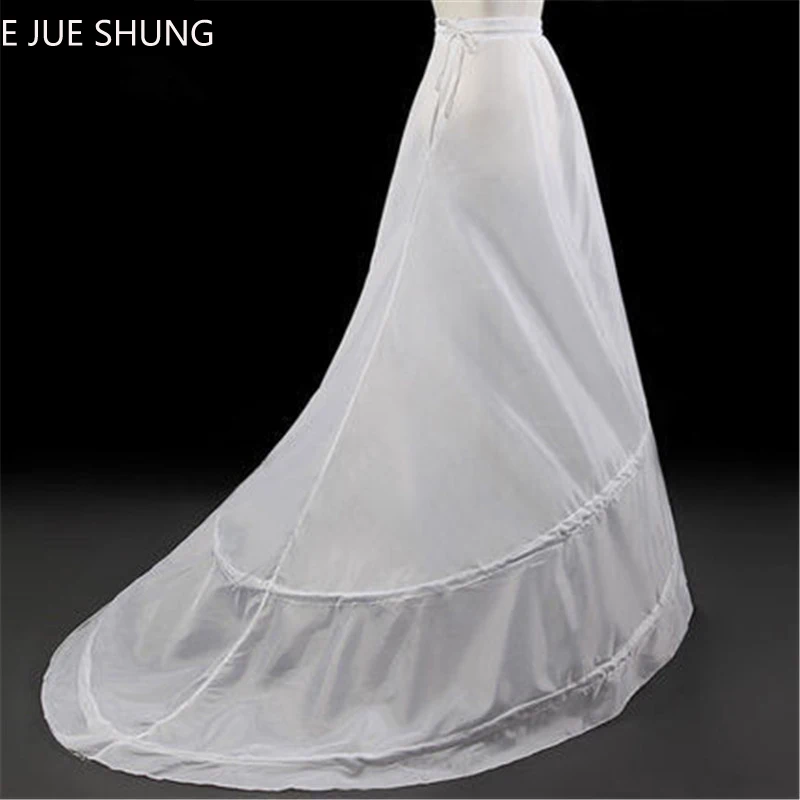 

E JUE SHUNG 2 hoops A-line Wedding Petticoat Crinoline Slip Underskirt For Wedding Dress Wedding Accessorie