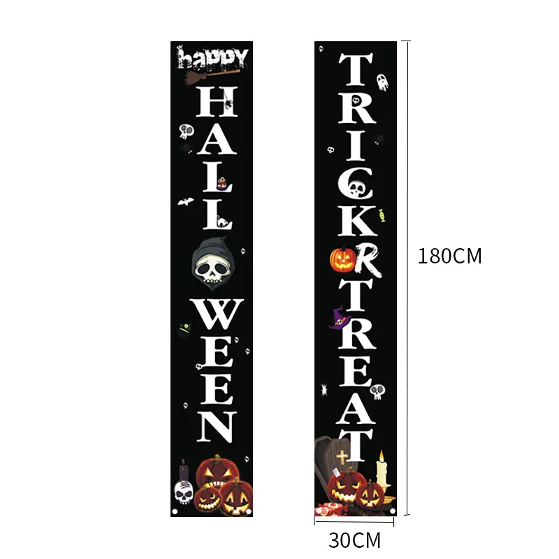 

Halloween Door Banner Halloween Couplet Ghost Festival Hanging Couplet Halloween Porch Sign Banner For Front Door Decor