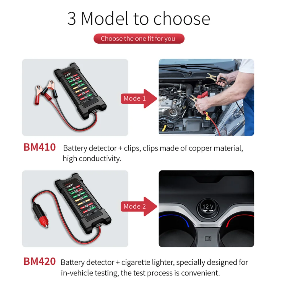 2020 BM410/420 тест на автомобильную батарею er & тормозную жидкость 12V 24V Цифровой 6 /7LED