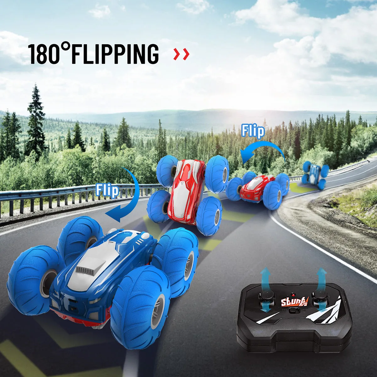 

RC Car 2.4G Drift Stunt Double-sided Fast Stunt Car Rock Crawler Roll Car 360 Degree Flip Kids Robot Remote Control Cars Toys