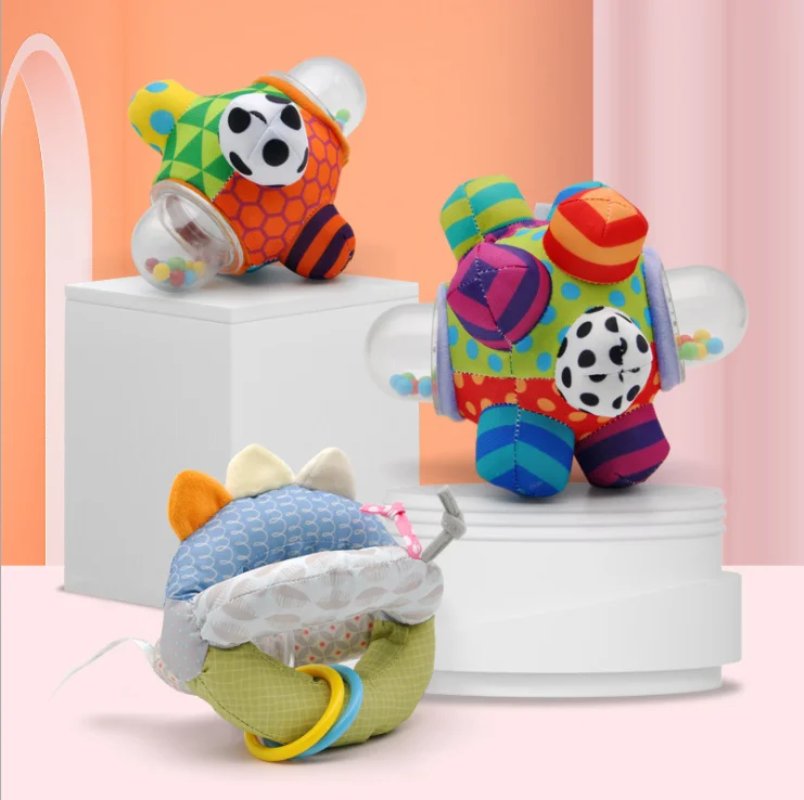 

Baby Toys Fun Little Loud Bell Baby Ball Rattles Toy Develop children Intelligence Grasping Toy HandBell Rattle Toys
