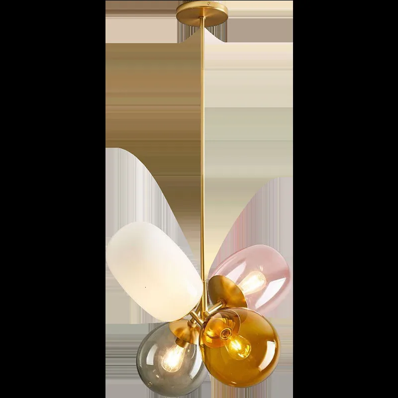 Цветная люстра стеклянная ручной работы для дома/кофейного бара скандинавский