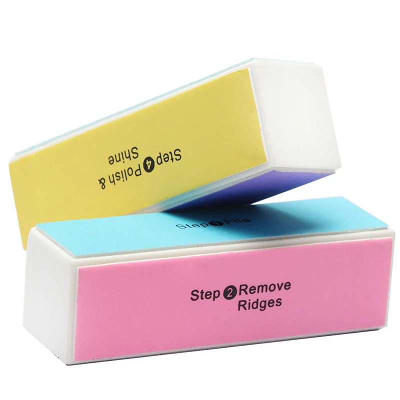 Белый полировщик для ногтей шлифовальный полировальный блок маникюра