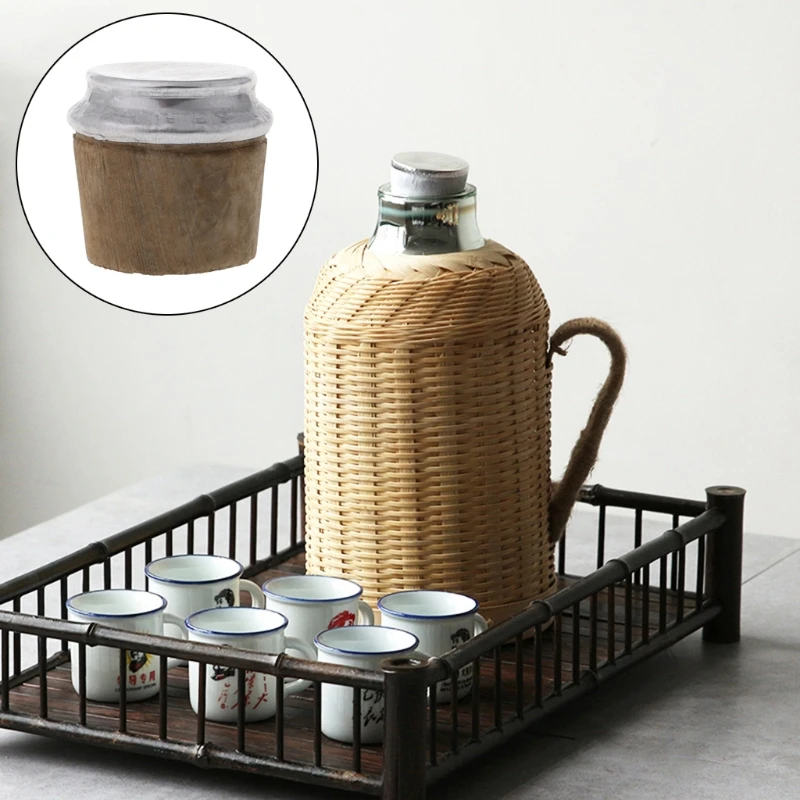 

40mm Bottom Diameter Wood Thermos Bottle Cork Plug Lid Cap Stopper Kettle Parts P15D