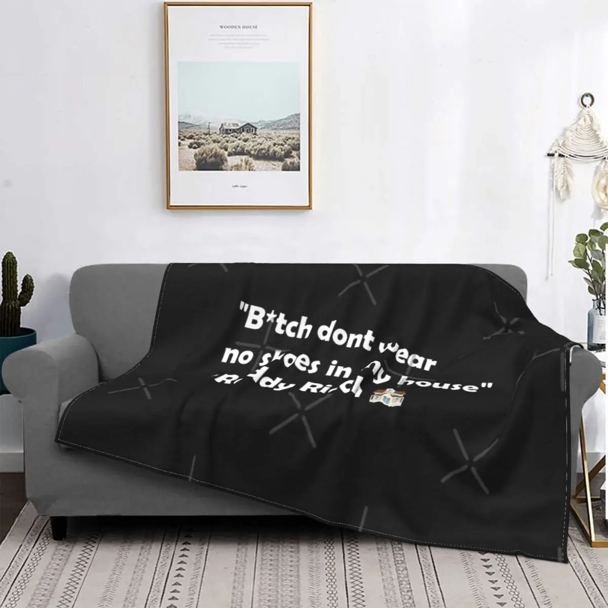 

Сука не носите обувь в моем доме-Manta a quadros para cama, sofa, cama, manta, Sudadera с капюшоном, колготки для camas