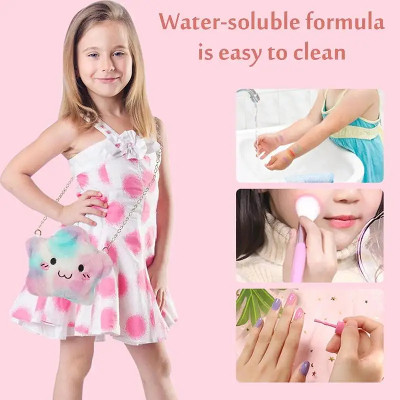 

Fashion Kids Cosmetics Make Up Set Safe Washable Children's Makeup Box Princess Beauty Pretend Play Toys For Girl Baby Toys