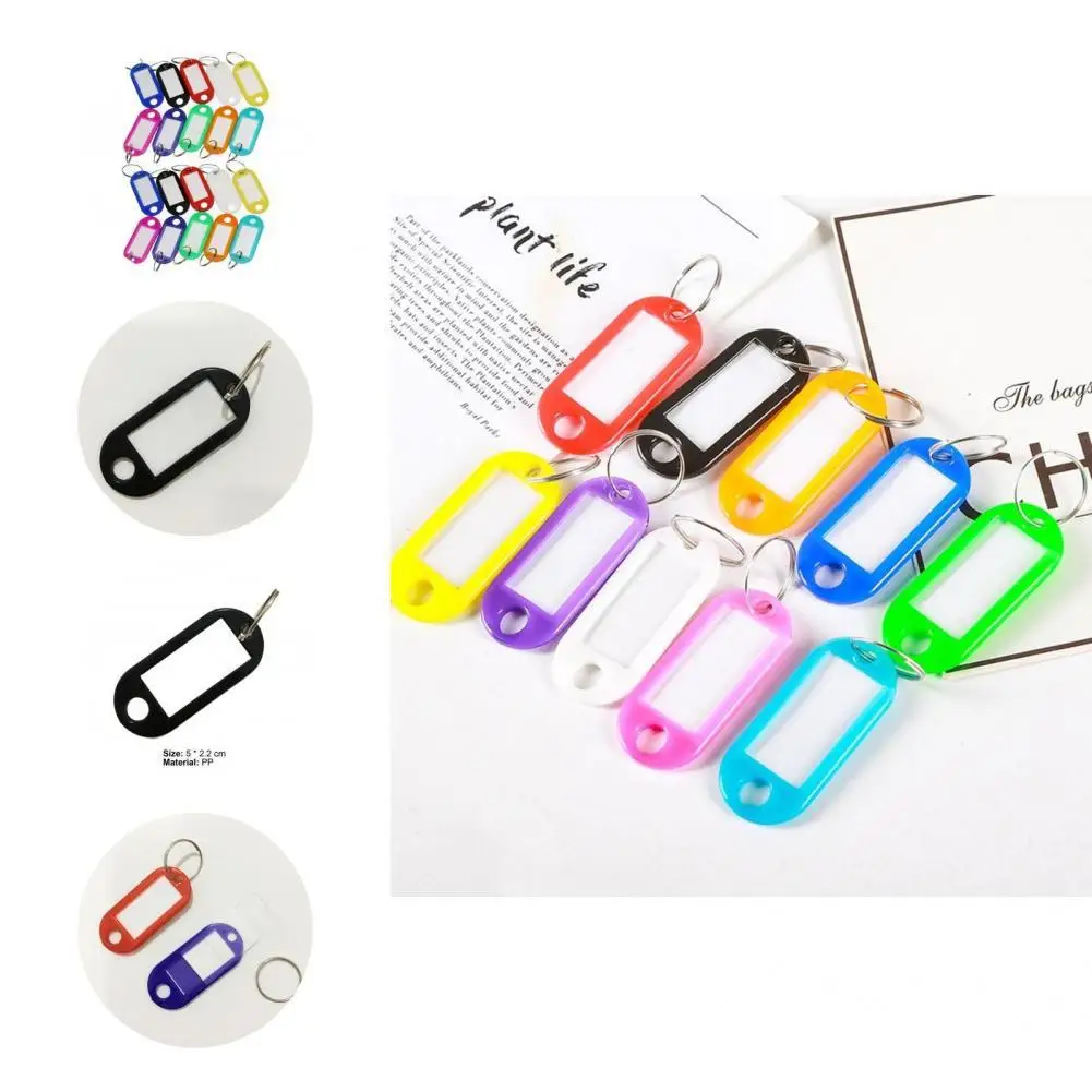 

20Pcs Key Labels Fashion PP with Window Men Women Key Tags for Students Key Identifiers Key Tags