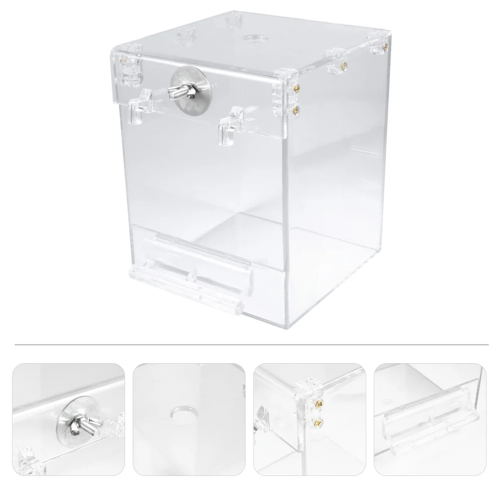 

1Pc Transparent Bird Bathtub Hanging Bird Bath Basin Bird Shower Supply