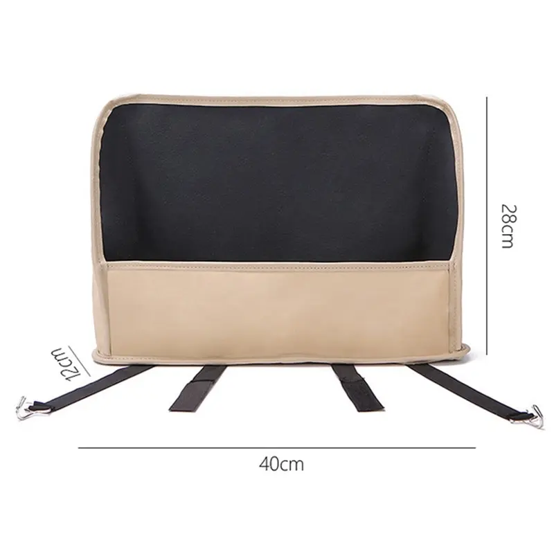 

Leather Car Seat Gap Net Bags Storage Auto Multifunctional Storage Hanging Bag Foods Organizers Interior