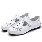 Сандалии женские в римском стиле, спилок, мягкая подошва, повседневные, на плоской подошве, с вырезами, SH072301, размера плюс