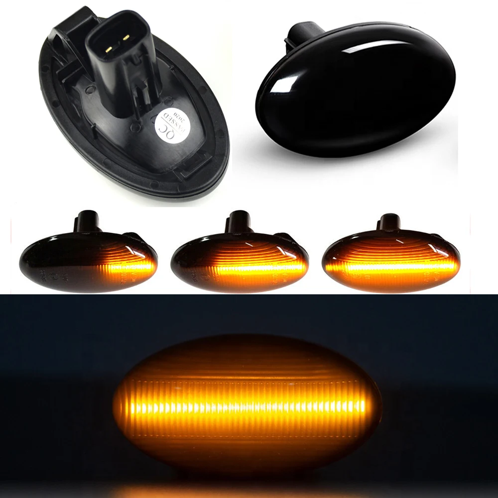 

Smoke Lens Sequential Flashing LED Side Marker Light Dynamic Turn Signal Blinker Lamp For 08-19 Subaru Forester 08-19 Impreza