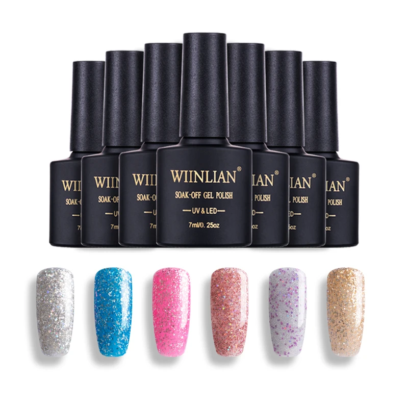 7ML Nail Polish Gel Varnish Diamond Glitter Milky Way Flash Art UV&ampLED Soak-Off Manicure Nails | Красота и здоровье