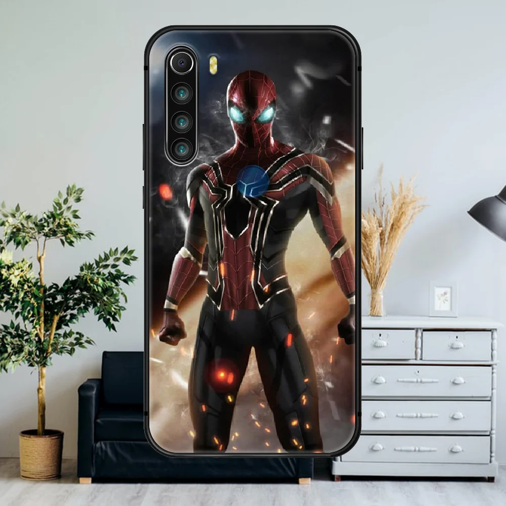 

Superhero Spidermans Tom Holland Phone Case For Xiaomi Redmi Note 7 8 8T 9 9S 4X 7 7A 9A K30 Pro Ultra black Etui 3D Hoesjes