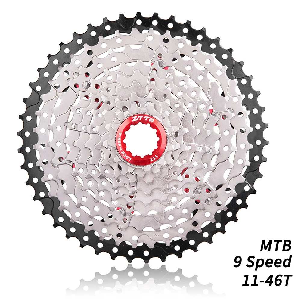 ZTTO MTB 9 скоростей 11 46T кассета с вешалкой удлинительная Звездочка 9v k7 широкое