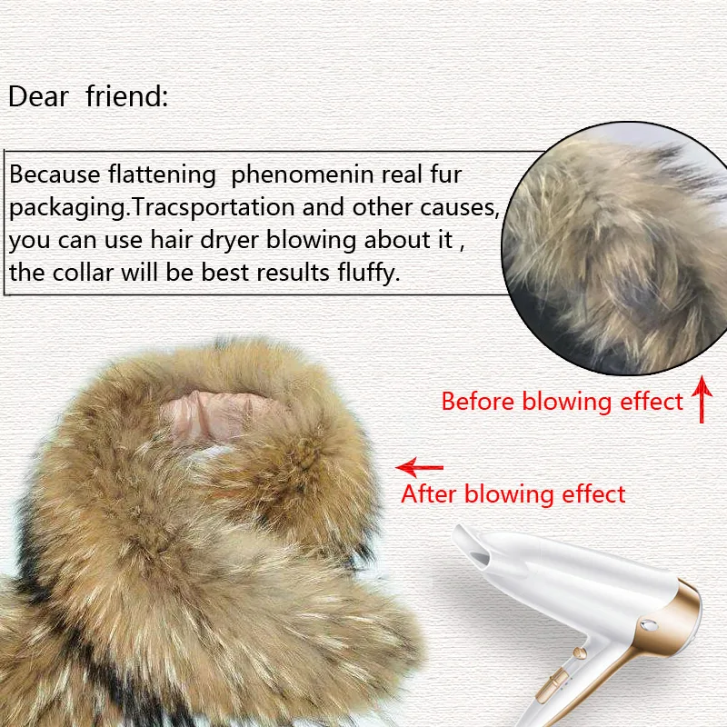 

2020 New luxury natural fur collar 60cm 65cm 70cm 75cm 80cm Winter Warm Shawl Fur Collar Scarves Oversized Neck Cap